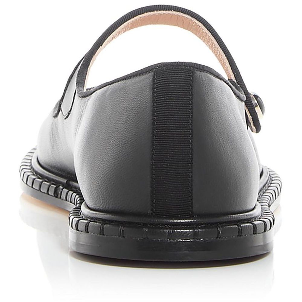 Chloe Womens Black Leather Casual Flat Mary Janes Shoes NWT - Picture 2 of 3